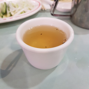 Green tea - served immediately and included with every meal
