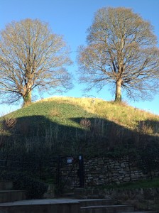 Motte of the original Norman motte and Bailey castle